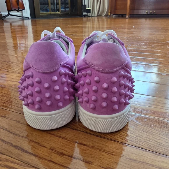 Christian Louboutin Lavender Spiked Sneakers - Picture 5 of 11